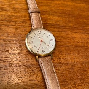 Fossil Watch with Brown Leather Strap